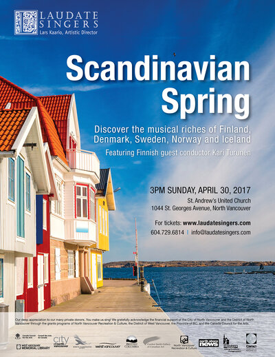 Scandinavian Spring: Laudate Singers @ St Andrew’s United Church 1044 St George’s Avenue - Apr 30, 2017