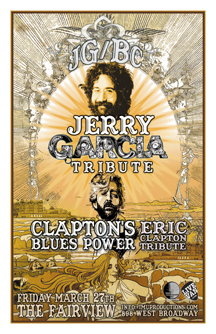 Jerry Garcia & Eric Clapton Tributes: JG/BC, Clapton's Blues Power @ Fairview Pub Mar 27 2015 - May 11th @ Fairview Pub