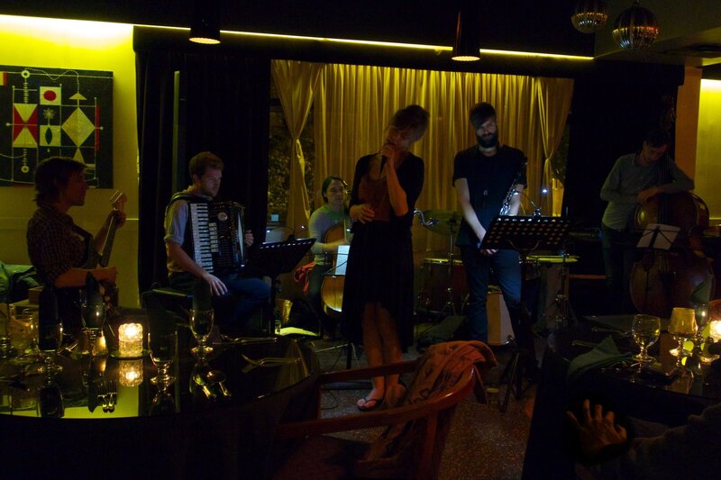 SICK BOSS + Debra-Jean Creelman w/ Molly Guldemond: Cole Schmidt, Debra-Jean Creelman, James Meger, Dan Gaucher, Molly Guldemond @ Skinny Fat Jack's May 1 2015 - May 23rd @ Skinny Fat Jack's