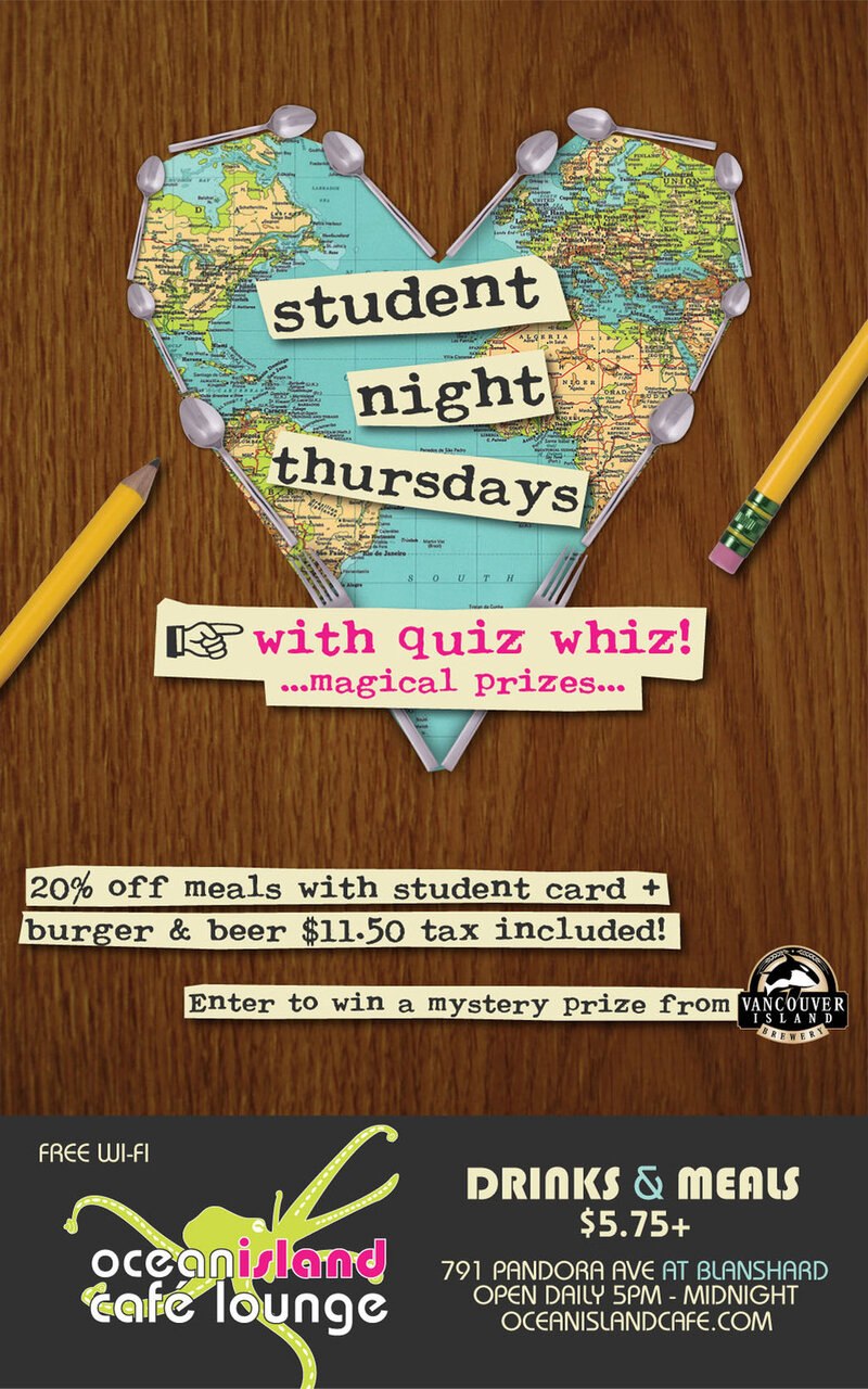 Quiz Whiz @ Ocean Island @ Ocean Island Lounge Oct 20 2011 - Jun 5th @ Ocean Island Lounge