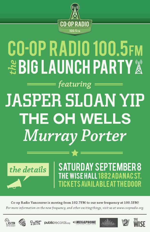 Jasper Sloan Yip, The Oh Wells, Murray Porter @ WISE Hall - Sep 08, 2012