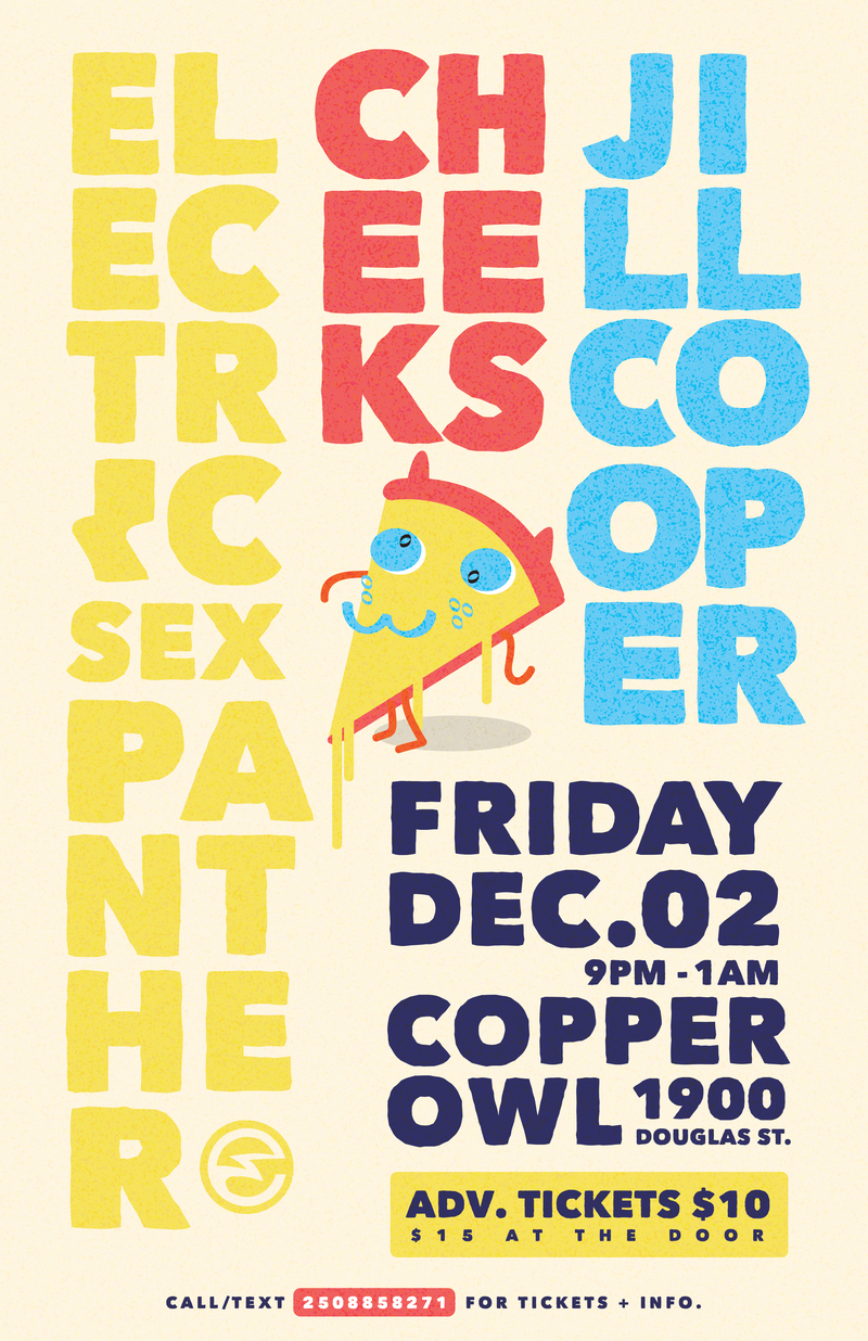 Electric Sex Panther, Cheeks, Jill Cooper @ Copper Owl Dec 2 2016 - May 21st @ Copper Owl