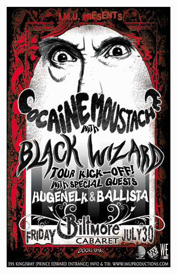 BLACK WIZARD Tour Kick-Off Party w/ COCAINE MOUSTACHE & special guests: Cocaine Moustache, Black Wizard, HUGENELK, BALLISTA @ The Biltmore Cabaret Jul 30 2010 - May 9th @ The Biltmore Cabaret