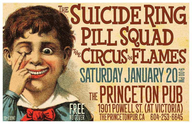 The Suicide Ring, Doug Andrew, Pill Squad @ Princeton Pub Jan 20 2018 - May 10th @ Princeton Pub