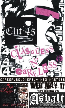 QUITE POSSIBLY THE LAST ASBALT SHOW!!!!: Clit45, CAREER SOLDIERS, The Neo Nasties @ The Astoria  May 17 2006 - May 23rd @ The Astoria 