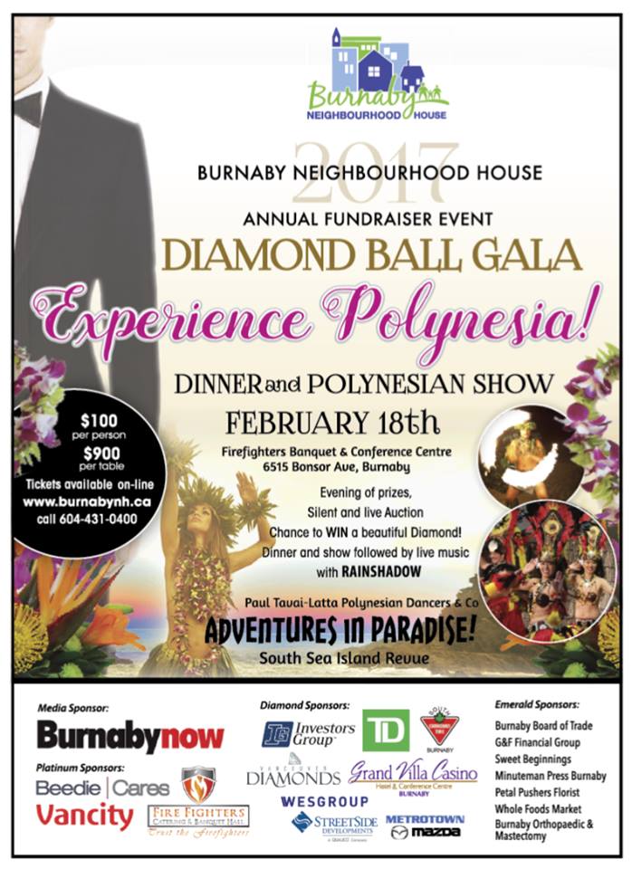 2017 Diamond Ball Gala: Rainshadow @ Firefighters Banquest Hall - Feb 18, 2017