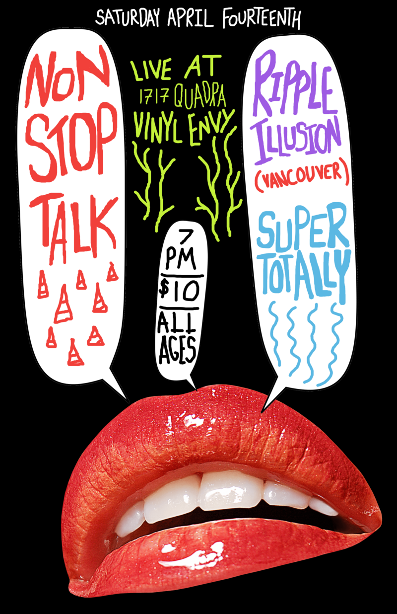 Non-Stop Talk, Ripple Illusion @ Vinyl Envy Apr 14 2018 - May 14th @ Vinyl Envy