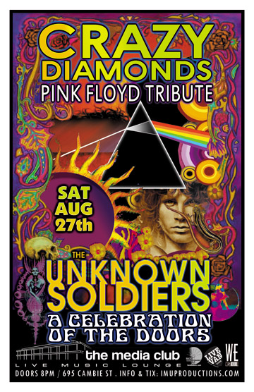EXPERIENCE PSYCHEDLIC BLISS w/: Crazy Diamonds, The Unknown Soldiers @ The Media Club Aug 27 2011 - May 8th @ The Media Club