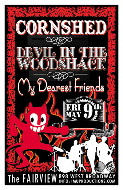 HILLBILLY HOOTENANNY HOEDOWN!: Cornshed, Devil in the Woodshack, MY DEAREST FRIENDS @ Fairview Pub May 9 2014 - May 9th @ Fairview Pub