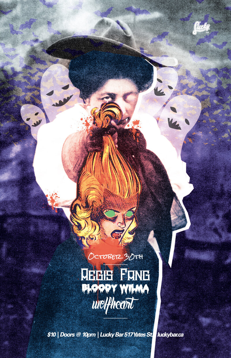 Get ready for the Halloween party of the year at Lucky Bar: Wolfheart, Aegis Fang, Bloody Wilma @ Lucky Bar Oct 30 2011 - May 25th @ Lucky Bar