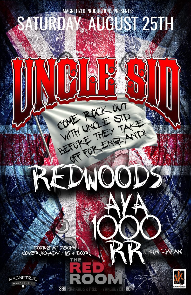 Uncle Sid, Redwoods, Aya1000rr  (Japan) @ The Red Room Aug 25 2018 - May 7th @ The Red Room