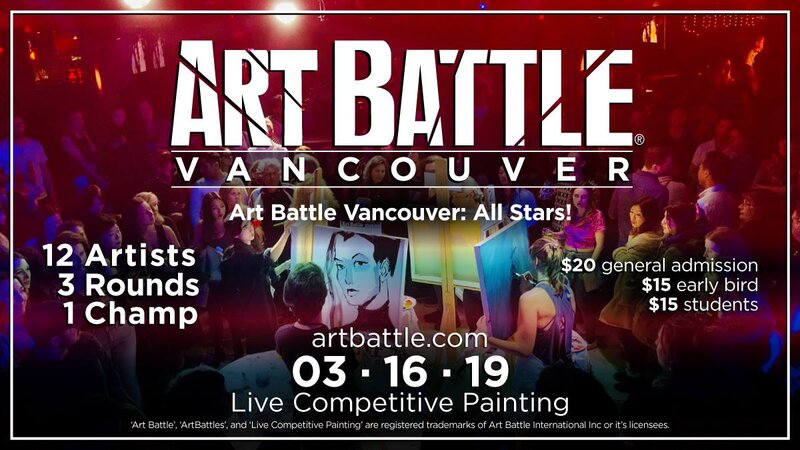 Art Battle Vancouver: All-Stars! @ The Red Room Mar 16 2019 - Jun 14th @ The Red Room