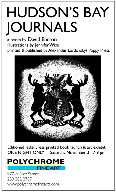 Hudson's Bay Journals : a poem by David Barton @ Shawn Shepherd - Nov 03, 2012