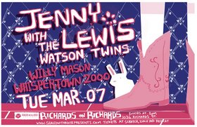 Jenny Lewis (of Rilo Kiley): Jenny Lewis with the Watson Twins, Willy Mason @ Richard's On Richards Mar 7 2006 - May 13th @ Richard's On Richards