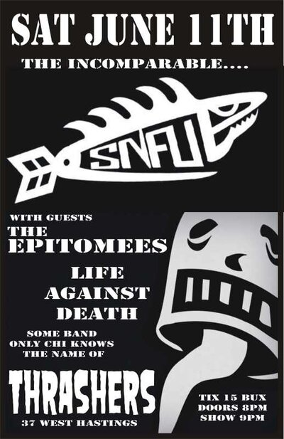 SNFU, R.O.C., Brothers in Arms @ Funky Winker Beans Jun 11 2011 - May 7th @ Funky Winker Beans