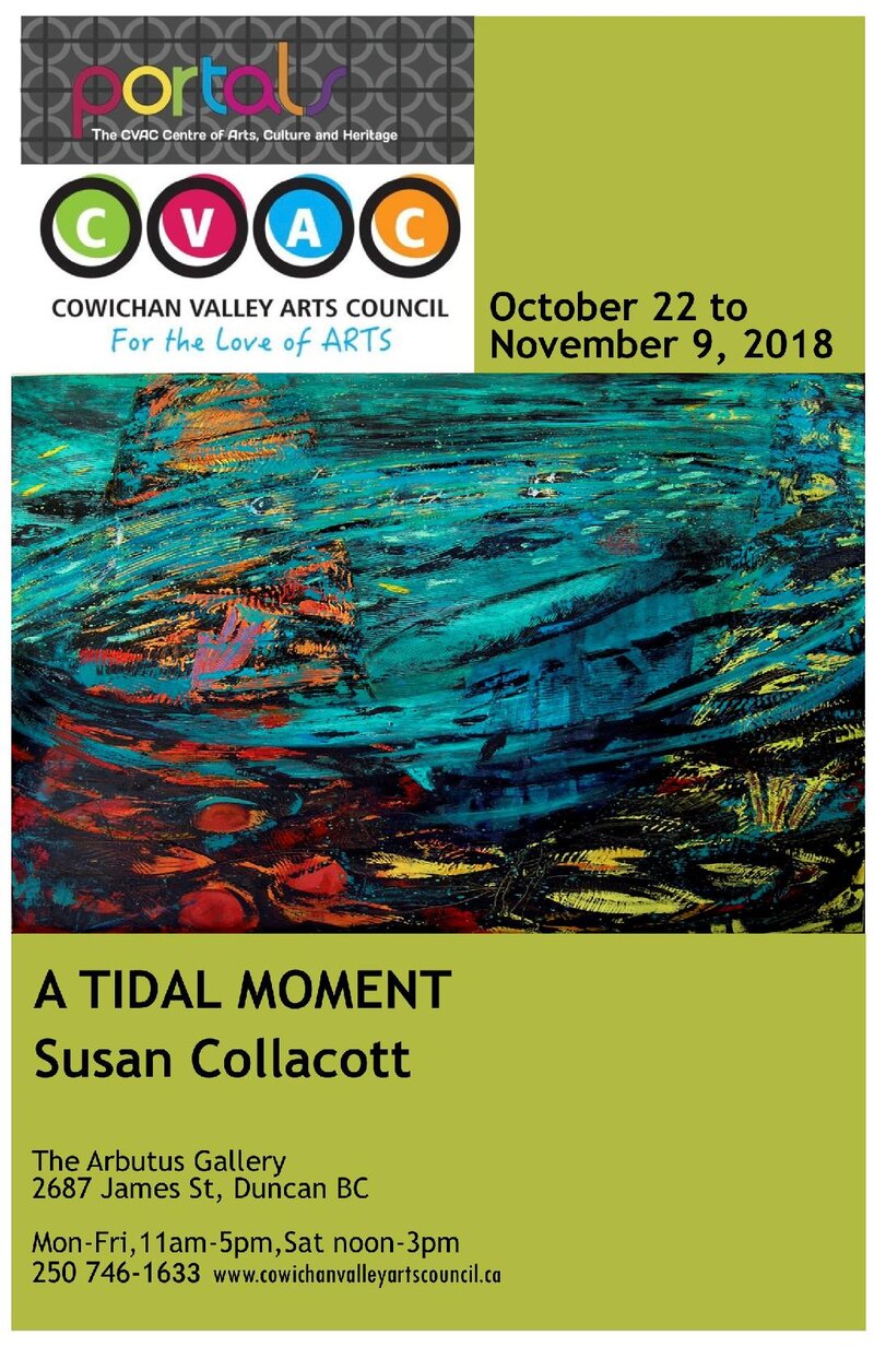 A Tidal Moment: Susan Collacott @ Cowichan Valley Art Centre, Arbutus Gallery' - Oct 22, 2018