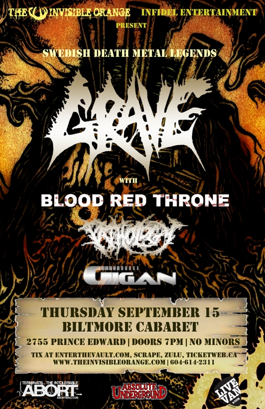 Grave, Blood Red Throne , PATHOLOGY, Gigan @ The Biltmore Cabaret Dec 31 1969 - May 13th @ The Biltmore Cabaret
