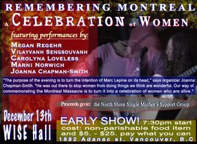 REMEMBERING MONTREAL - A Celebration of Women: Carolyna Loveless, Joanna Chapman-Smith, Meghan Regehr, Marni Norwich, Vilayvanh Sengsouvanh @ WISE Hall Dec 13 2006 - May 7th @ WISE Hall
