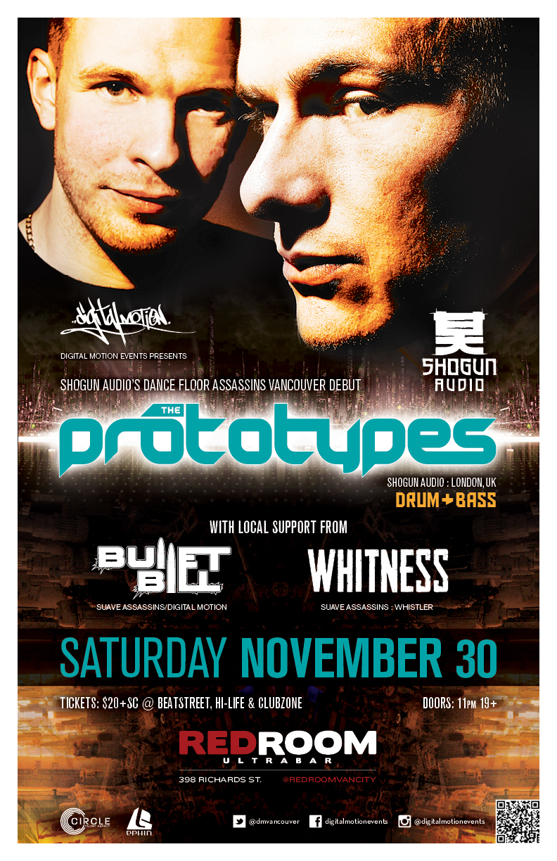 THE PROTOTYPES, Bullet Bill , WHITNESS @ The Red Room Nov 30 2013 - Jun 20th @ The Red Room
