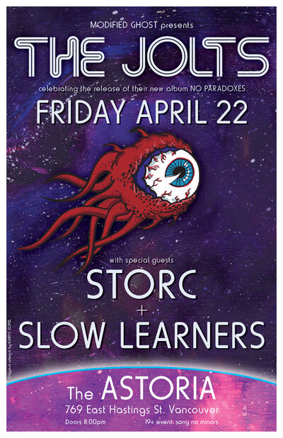 The Jolts 'No Paradoxes' LP release party: The Jolts, Slow Learners, storc @ The Astoria  Apr 22 2016 - May 6th @ The Astoria 