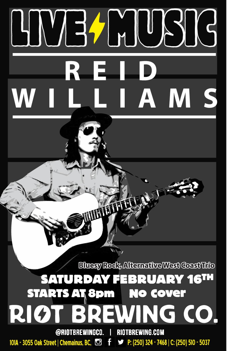 Reid Williams @ Riot Brewing Co. Feb 16 2019 - May 8th @ Riot Brewing Co.