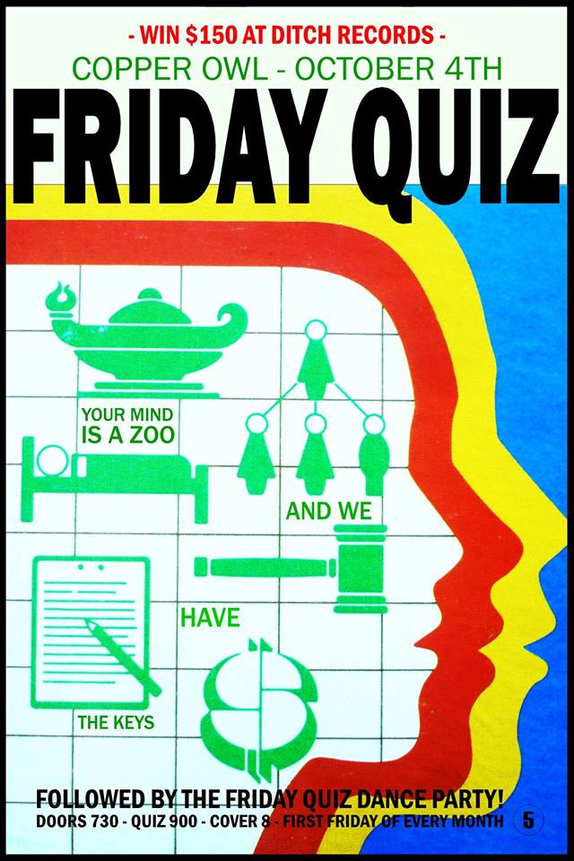 THE FRIDAY QUIZ at THE COPPER OWL: THE FRIDAY QUIZ @ Copper Owl Oct 4 2013 - Jun 8th @ Copper Owl