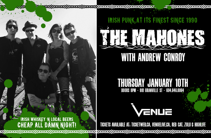 The Mahones @ TBA Jan 10 2013 - May 6th @ TBA