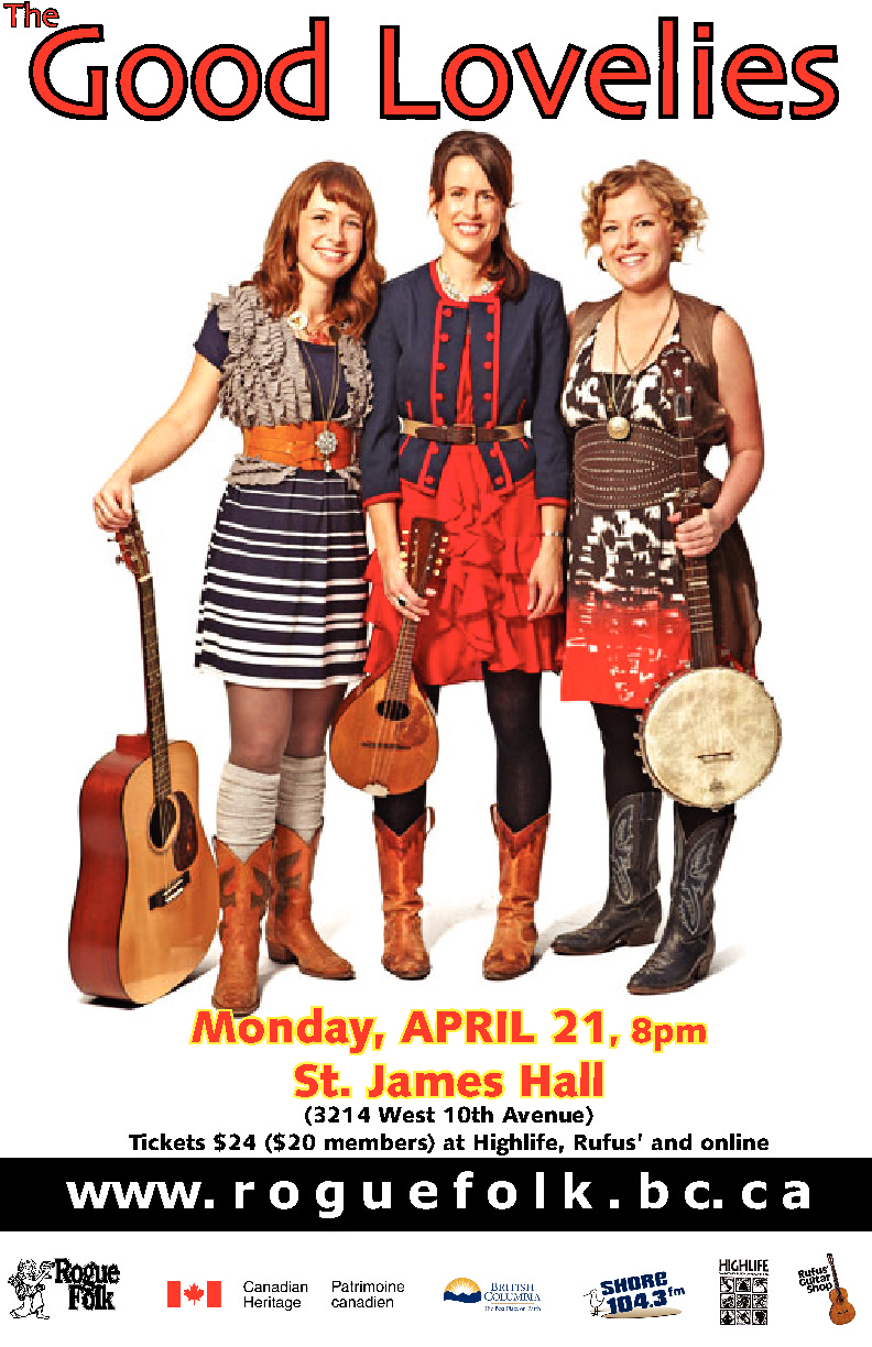 The Good Lovelies @ St. James Community Hall Apr 21 2014 - May 5th @ St. James Community Hall