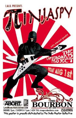 NINJA SPY w/ special guests The WHITEBOARD PROJECT (Nanaimo): Ninjaspy, The Whiteboard Project @ The Bourbon Dec 31 1969 - Jun 18th @ The Bourbon