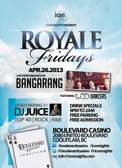 Bangarang , WOD DANCERS   ( LIVE DANCE PEFORMANCE) @ Lion's Den Boulevard Casino Apr 26 2013 - May 9th @ Lion's Den Boulevard Casino
