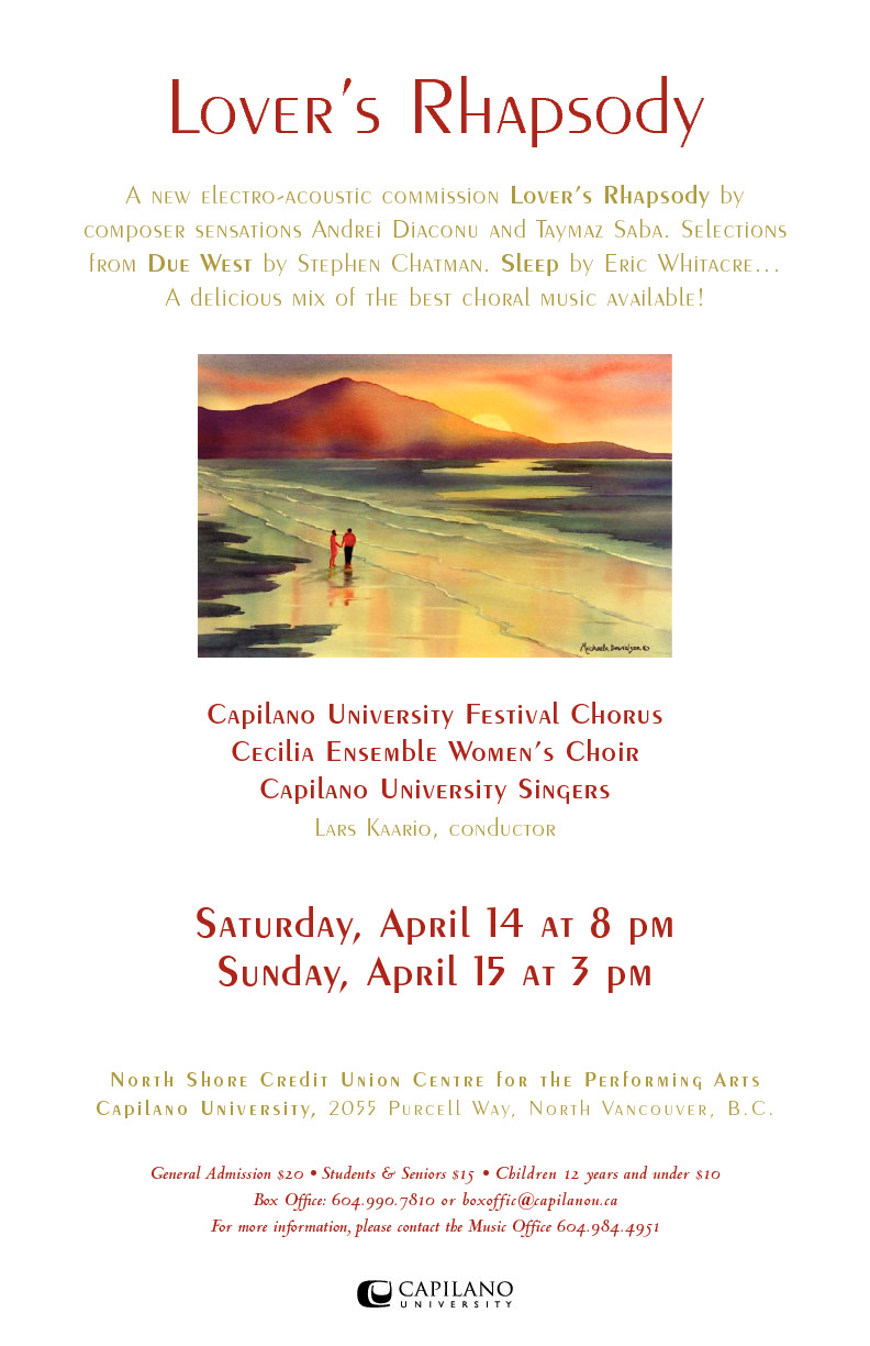 Capilano University Choirs @ NSCU Centre For the Performing Arts - Apr 14, 2012