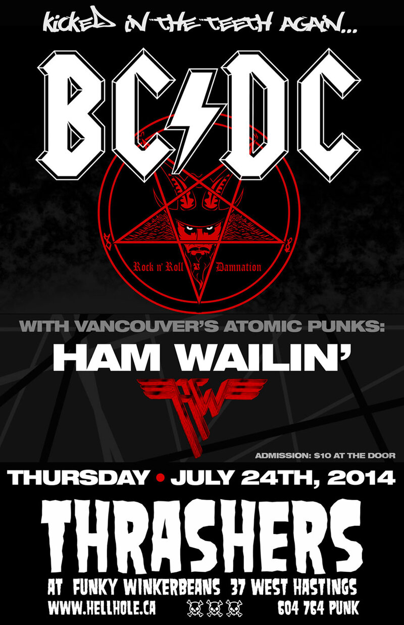 BC/DC, Ham Wailin', a Man Called Sue @ Funky Winker Beans Jul 24 2014 - May 7th @ Funky Winker Beans