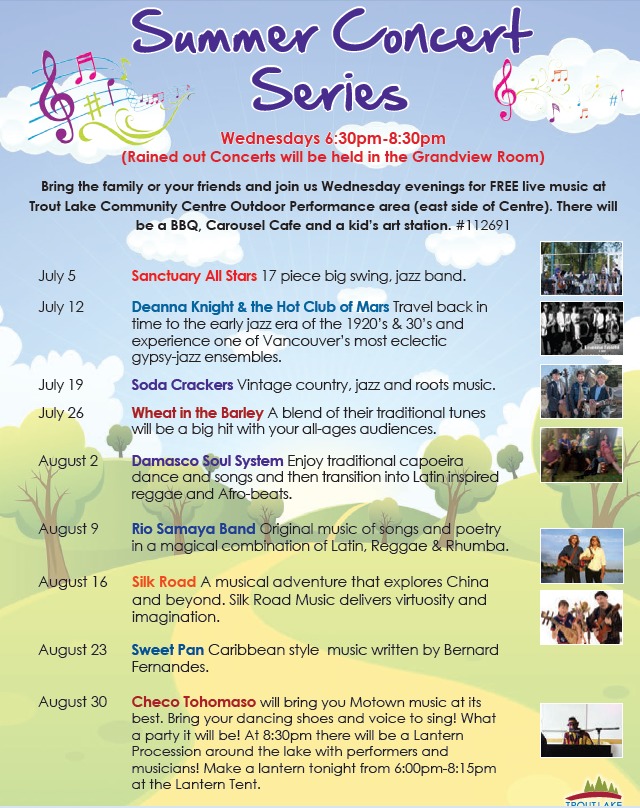 Summer Concert Series: Silk Road Music @ Trout Lake Community Center Aug 16 2017 - May 7th @ Trout Lake Community Center