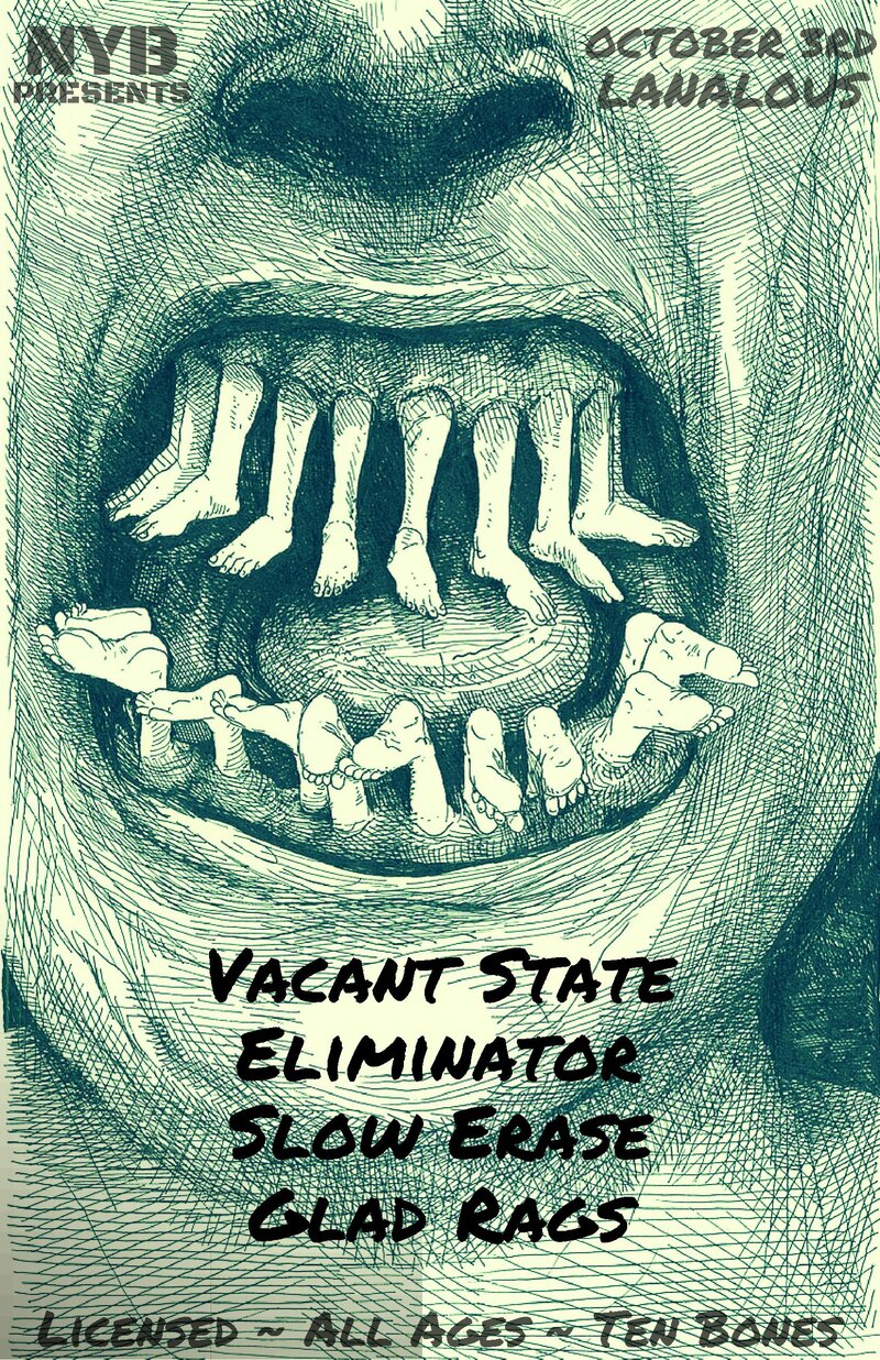 Vacant State, Eliminator, Glad Rags @ LanaLou's - Oct 03, 2015