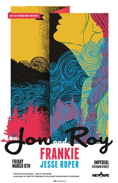 Jon and Roy, FRANKIE, Jesse Roper @ The Imperial Mar 6 2015 - May 9th @ The Imperial