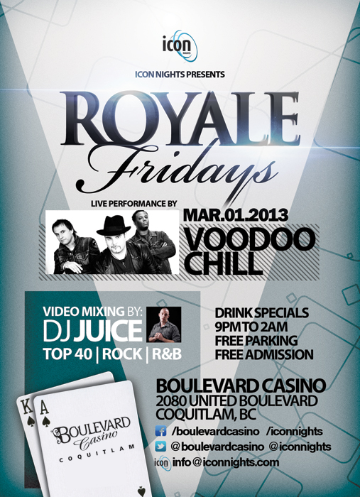 Voodoo Chill, VIDEO DJ Juice @ Boulevard Casino (Harley-Davidson Stage) Mar 1 2013 - May 9th @ Boulevard Casino (Harley-Davidson Stage)