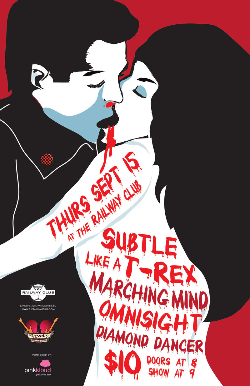 Prog Party Part 2: Subtle Like a T-Rex, Marching Mind, Omnisight, Diamond Dancer @ Railway Club Sep 15 2011 - May 9th @ Railway Club