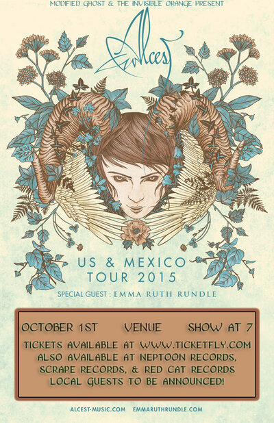 Alcest, Emma Ruth Rundle @ Venue Oct 1 2015 - May 20th @ Venue