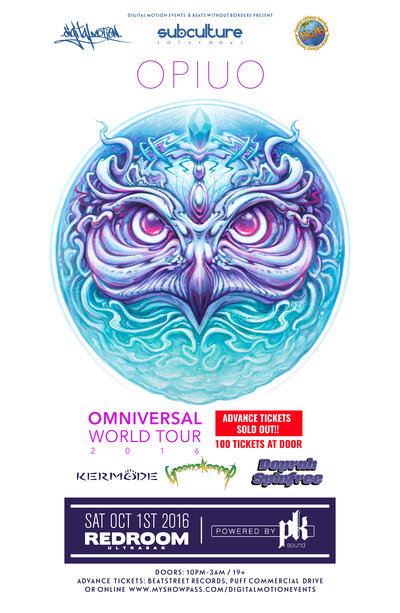 Opiuo @ The Red Room Oct 1 2016 - May 2nd @ The Red Room