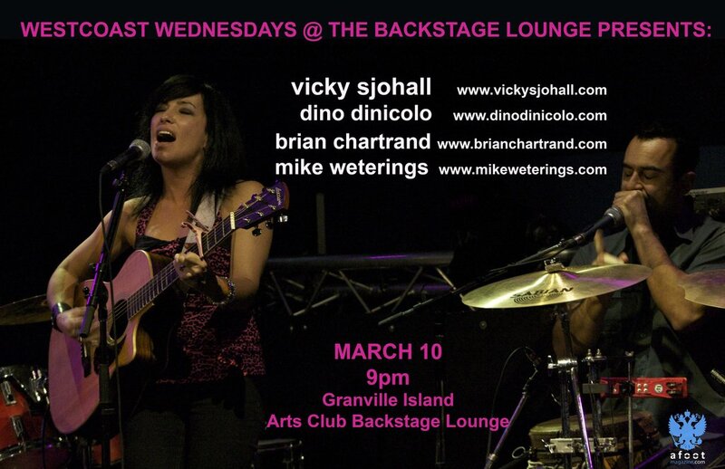 Acoustic & unplugged: Vicky Sjohall, Brian Chartrand, Mike Weterings @ Backstage Lounge Mar 10 2010 - May 9th @ Backstage Lounge