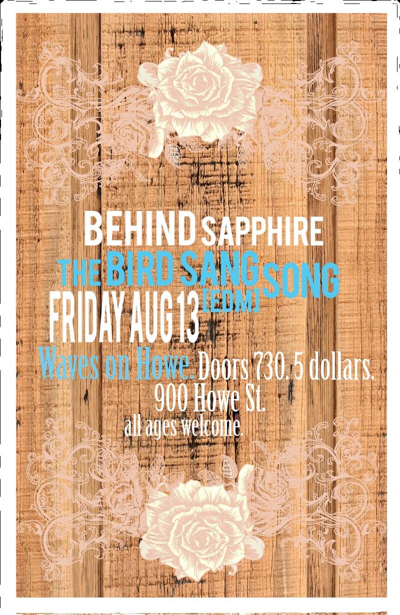 Brand new all-ages venue in downtown Vancouver!!: BEHIND SAPPHIRE, Bird Sang Song, Jamison Troy, Waking Jude @ Waves on Howe Aug 13 2010 - May 6th @ Waves on Howe