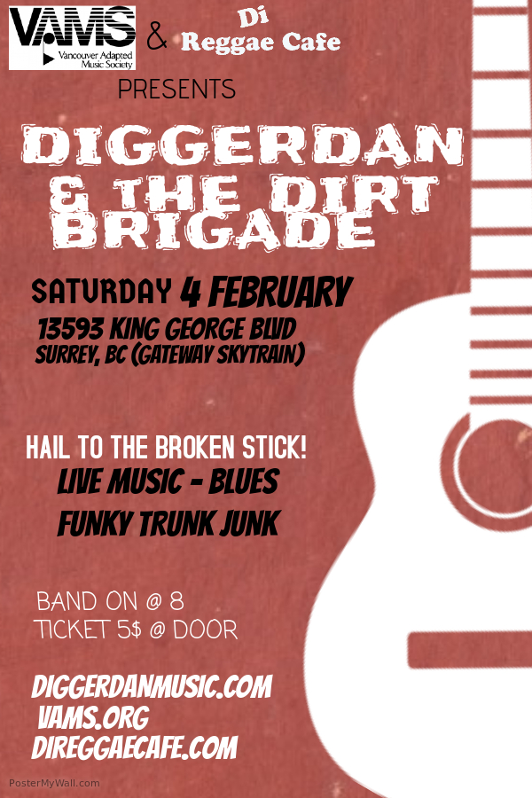 Digger Dan (Digger Dan & The Dirt Brigade ft), Graeme Wyman, Dave Symington, Joel Reid @ Di Reggae Café - Feb 04, 2017
