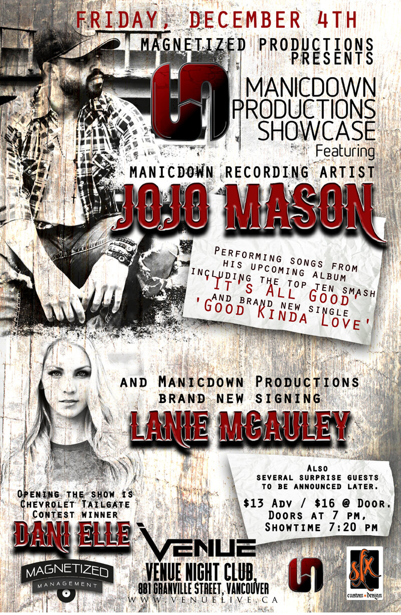 MANICDOWN PRODUCTIONS SHOWCASE: Jojo Mason, Lanie McAuley, Danielle Severinski @ Venue Dec 4 2015 - May 6th @ Venue