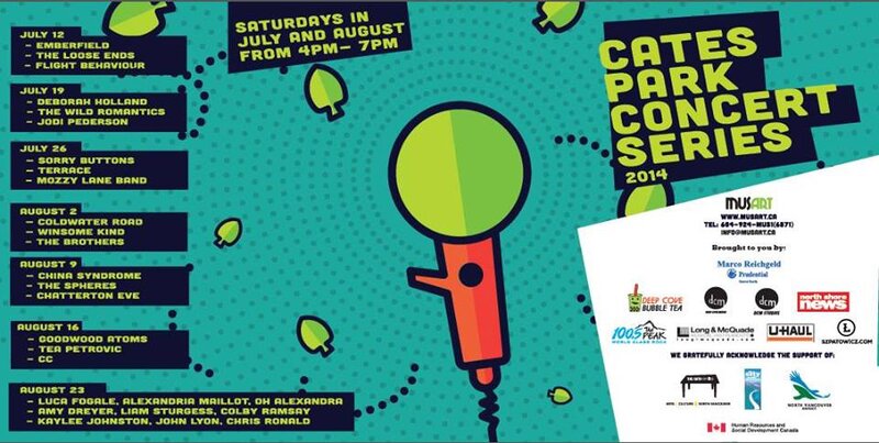 Coldwater Road, Winsom Kind, Brothers @ Cates Park Concert Series Aug 2 2014 - May 6th @ Cates Park Concert Series