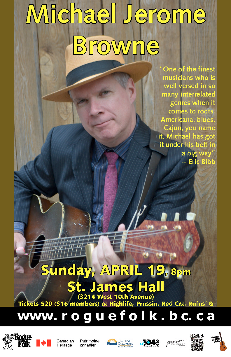 Michael Jerome Browne @ St. James Community Hall Apr 19 2015 - Jun 22nd @ St. James Community Hall