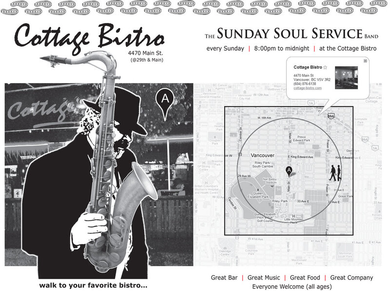 Sunday Soul Service Band @ Cottage Bistro Feb 20 2011 - May 10th @ Cottage Bistro