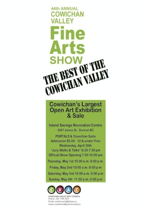 The 44th Annual Cowichan Valley Fine Art Show @ PORTALS Annex Apr 30 2014 - Jun 3rd @ PORTALS Annex