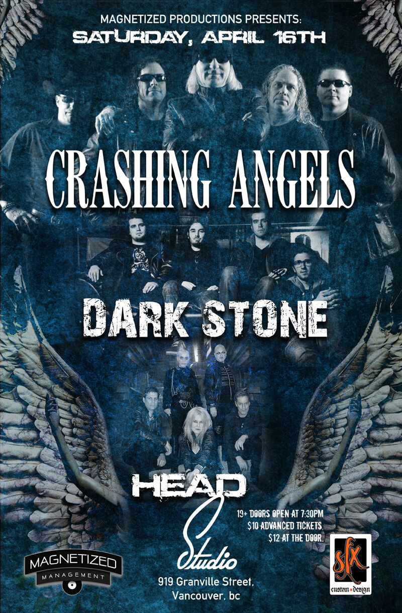 Crashing Angels, Dark Stone, Head - Seattle @ Studio Records Apr 16 2016 - May 6th @ Studio Records