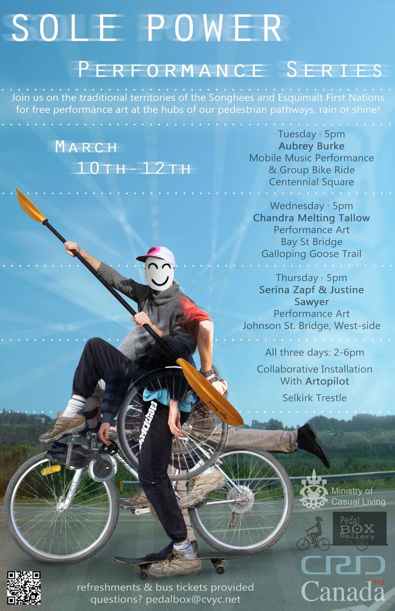 SOLE POWER performance series @ Johston st. bridge, Selkirk trestle, Bay St. bridge Mar 17 2015 - Jul 12th @ Johston st. bridge, Selkirk trestle, Bay St. bridge