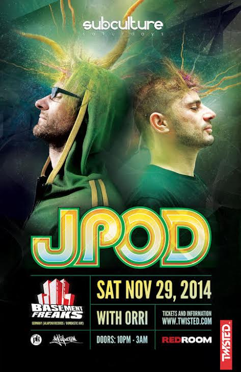SUBculture Saturday's Feat: JPOD, Basement Freaks, Orri  @ The Red Room Nov 29 2014 - May 6th @ The Red Room